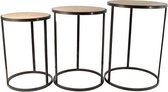 Ronde Bijzettafel Bowe - Set van 3 stuks