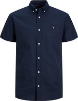 Jack & Jones Overhemd Jprblusummer Linen Shield Shirt S/s 12233118 Navy Blazer/slim Fit Mannen Maat - XL