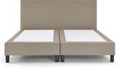 Beddenreus Comfort Box Lowen Plus vlak zonder matras - 140 x 200 cm - grey beige