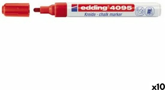 Edding 4095 – Pennarelli A Gesso Liquido, Confezione Da 5 Colori Assortiti | Punta Media, Inodori, Per Lavagne, Vetro E Specchi | Cancellabili Con Panno Umido