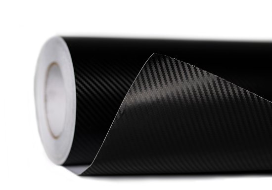 Pro-Vinyl Carbon Sticker Wrap Folie - 3D Carbon Folie Zwart - 117 cm x 1 m - PVC Carbon Folie - PVC Film - Plakfolie - Zelfklevend - Vinyl