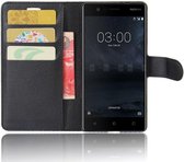 Nokia 3 Portemonnee Hoesje Zwart