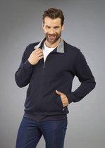 Sweatjack heren met ritssluiting marineblauw maat M