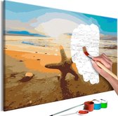 Doe-het-zelf op canvas schilderen - Zeezicht 60x40 ,  Europese kwaliteit, cadeau idee