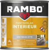 Rambo Pantserlak Interieur - Transparant Mat - Houtnerf Zichtbaar - Greywash - 0.75L