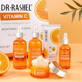 Dr. Rashel - Vitamine C Gezichtsverzorging 5-delige Set - Vitamine C - Serum - Gezichtsverzorging - Gezichtsserum - Gezichtsreiniger - Anti-rimpel - Anti-Acne - Tegen Pigmentvlekken - Tegen Mee-eters en Grove Poriën - Hyaluronzuur - Collageen
