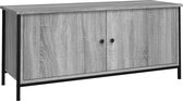 vidaXL - Tv-meubel - 102x35x45 - cm - bewerkt - hout - grijs - sonoma - eikenkleurig