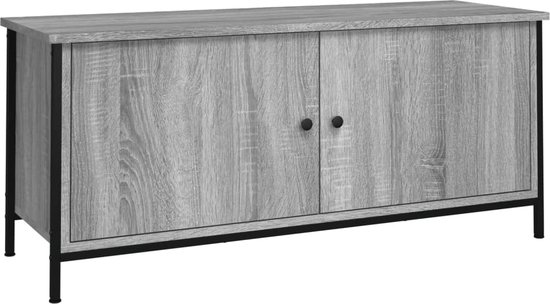 vidaXL Tv-meubel 102x35x45 cm bewerkt hout sonoma eikenkleurig, tv-standaard, tv-eenheid, tv-kast, televisiemeubel, mediakast, tv-kastje