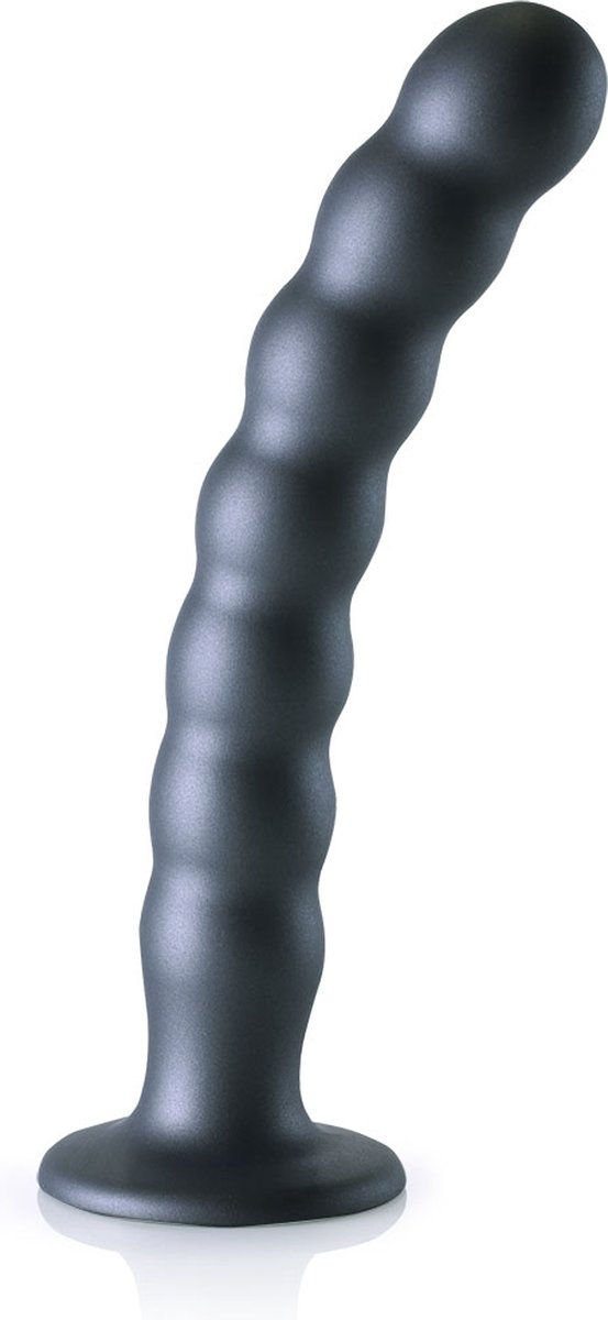 Shots - Ouch! OU824GUN - Beaded G-Spot Dildo - 8'' / 20,5 cm - Gun Metal