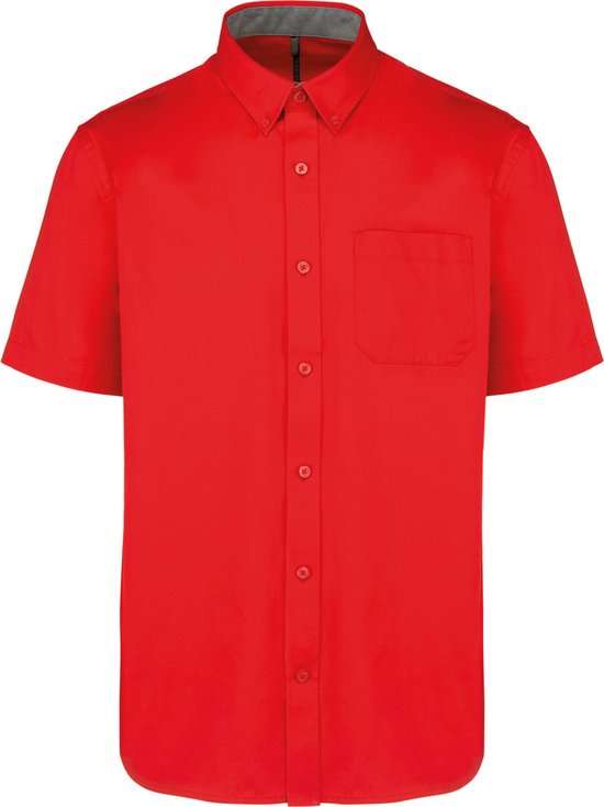 Chemise Homme 'Ariana III' Manches Courtes Rouge - S
