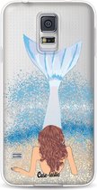 Casetastic Samsung Galaxy S5 / Galaxy S5 Plus / Galaxy S5 Neo Hoesje - Softcover Hoesje met Design - Mermaid Brunette Print