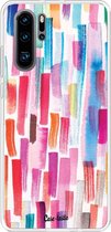 Casetastic Huawei P30 Pro Hoesje - Softcover Hoesje met Design - Colorful Strokes Print