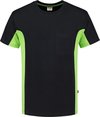 Tricorp T-shirt Bi-Color - Workwear - 102002 - Zwart-Limoengroen - maat XL