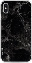 Casetastic Apple iPhone XS Max Hoesje - Softcover Hoesje met Design - Black Marble Print