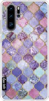 Casetastic Huawei P30 Pro Hoesje - Softcover Hoesje met Design - Purple Moroccan Tiles Print