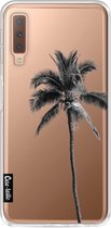 Casetastic Samsung Galaxy A7 (2018) Hoesje - Softcover Hoesje met Design - Palm Tree Transparent Print