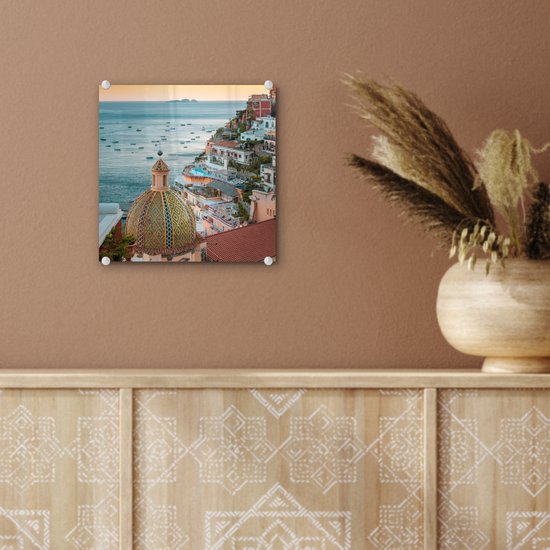 Peinture sur Verre - Italie - Positano - Mer - 20x20 cm - Peintures sur Verre Peintures - Photo sur Glas