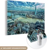 Skyline London by day Glas 60x40 cm - Tirage photo sur Glas (décoration murale en plexiglas)
