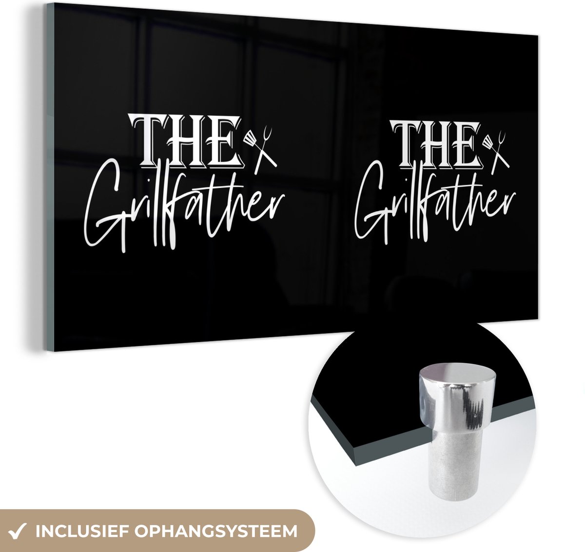 ® Glasschilderij 120x60 cm - Schilderij acrylglas - Barbecue - BBQ - Grill - Koken - The G