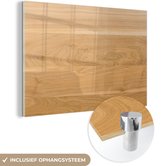 MuchoWow® Peinture sur verre 150x100 cm - Peinture sur verre acrylique - Structure en bois de bois clair et lisse - Photo sur verre - Peintures