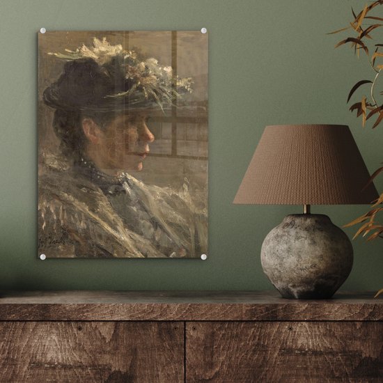 Etude de modèle de Sijtje van Bemmel - Peinture de Jozef Israëls Plexiglass 30x40 cm - small - Tirage photo sur Glas (décoration murale en plexiglas)