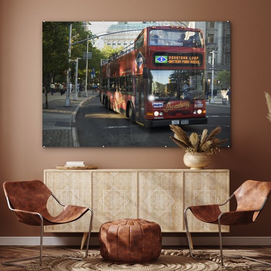 Un bus à impériale en plexiglas de New York 180x120 cm - Tirage photo sur Glas (décoration murale en plexiglas) XXL / Groot format!