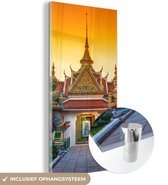 MuchoWow® Glasschilderij 60x120 cm - Schilderij acrylglas - Boeddhistische tempel - Foto op glas - Schilderijen
