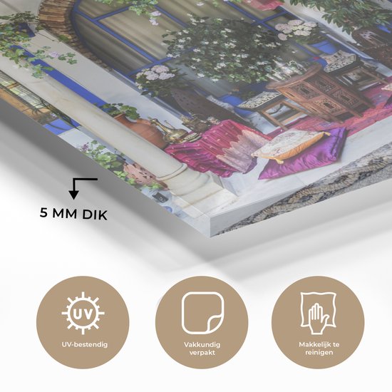 Carré coloré en plexiglas de Cordoue espagnol 90x60 cm - Tirage photo sur Glas (décoration murale en plexiglas)