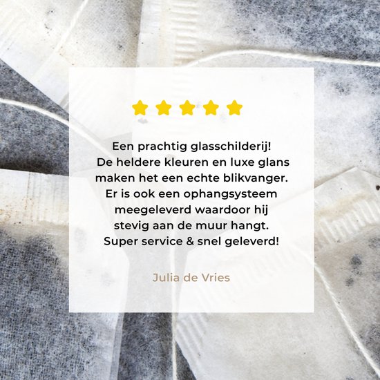 MuchoWow® Peinture sur verre 180x120 cm - Peinture sur verre acrylique - Fond sachets de thé - Photo sur verre - Peintures