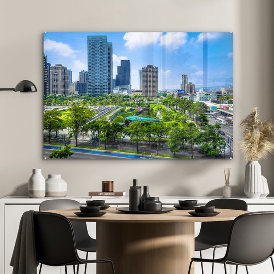 Parc de Garden érable dans le centre-ville près de Taichung à Taiwan Plexiglas 120x80 cm - Tirage photo sur Glas (décoration murale en plexiglas)
