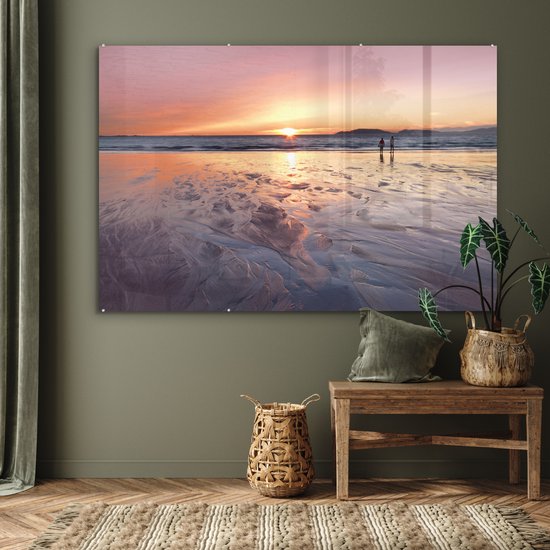 Peinture sur verre - Plage - Soleil - Mer - 180x120 cm - Peintures acryliques - Photo sur Glas