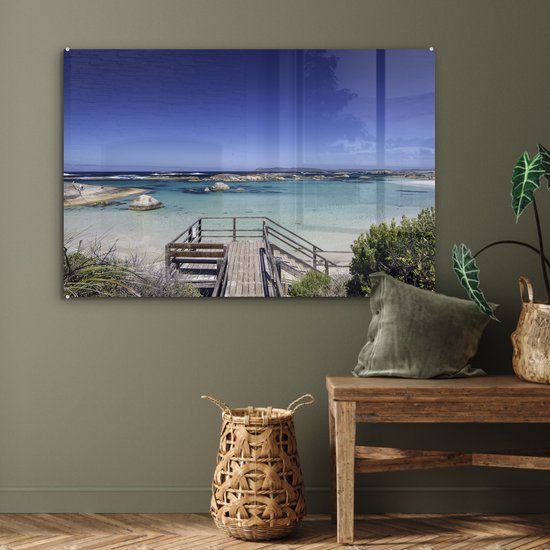 Beach Australia Glass 90x60 cm - Tirage photo sur verre (décoration murale en plexiglas)