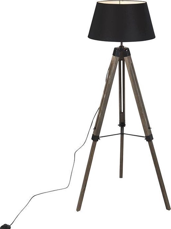 QAZQA rio - Industriele Tripod | driepoot vloerlamp | Staande Lamp - 1 lichts - H... |