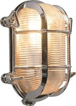 QAZQA nautica - Landelijke Plafondlamp en wandlamp voor buiten - 1 lichts - D 100 mm - Chroom -  Woonkamer | Slaapkamer | Keuken