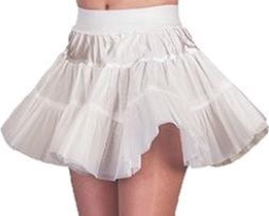 Feestkleding Petticoat wit kort meisje onderrok SOFT Maat 128 | bol.com