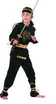 Carnavalskleding Ninja dragon kind Maat 116 - Bruin