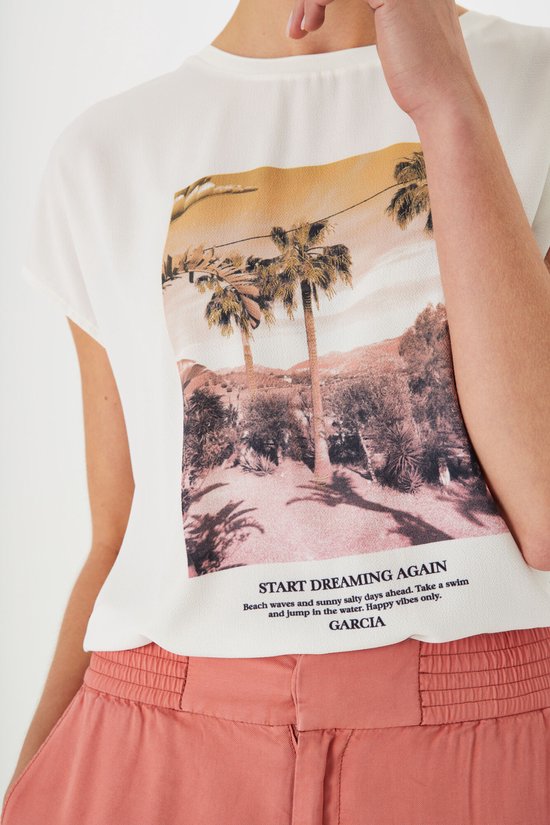 Garcia T-Shirt Donna - Cami Shirt In Cotone Per Look Casual Chic