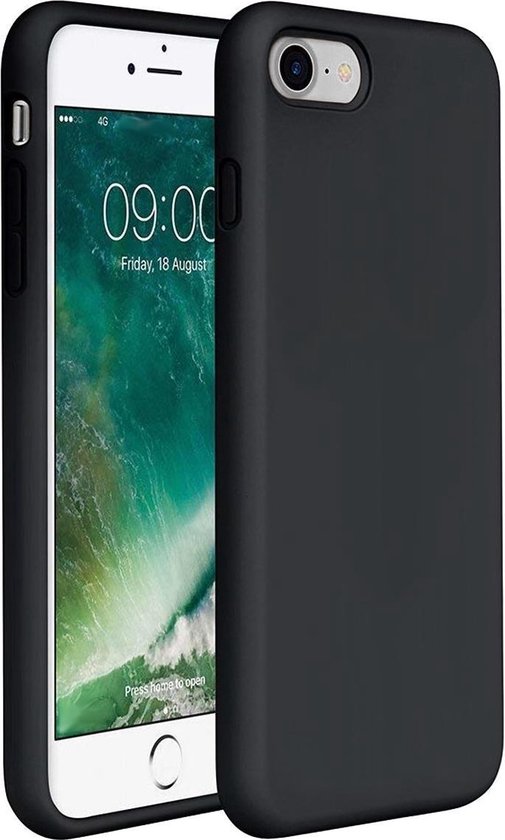 iPhone SE 2020 Hoesje Siliconen Soft Case Hoes Cover Dun - Zwart