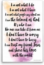 Wandbord kunststof A3 - The beloved of God