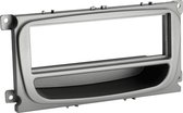1-DIN Paneel geschikt voor met aflegbakje. Ford Mondeo /Focus / S-MAX / Galaxy Kleur: Zilver