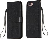 Voor iPhone 8 Plus / 7 Plus Dream Catcher afdrukken Horizontale flip lederen tas met houder & kaartsleuven & portemonnee & lanyard (zwart)