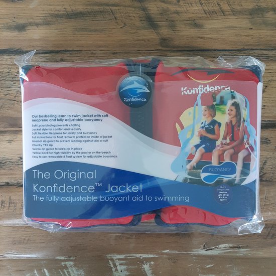 Konfidence - Zwemvest/Drijfvest kind - Rood - 4-5 jaar / 20-25 kg