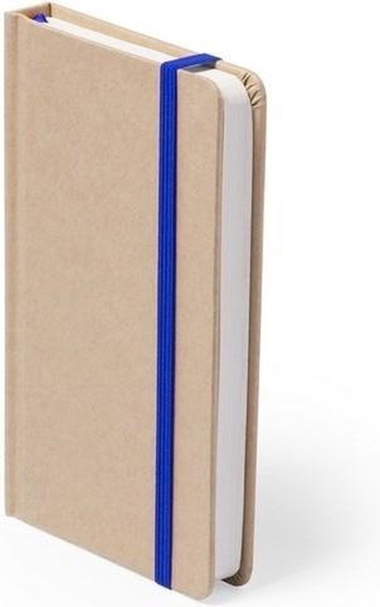 Editie Net zo herinneringen 6x stuks luxe schriftje/notitieboekje blauw met elastiek A6 formaat -  notitieboekjes -... | bol.com