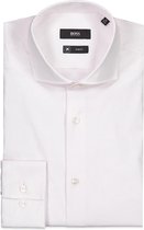 Hugo Boss  Overhemd Wit Aansluitend - Maat UK17.5-EU44 - Heren - Never out of stock Collectie - Katoen