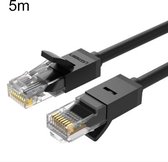 By Qubix internetkabel - 5m UGREEN CAT6 Rond Ethernet netwerk kabel (1000Mbps) - Zwart - RJ45 - UTP kabel