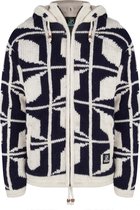 Gebreid Wollen Vest Heren/Uni met voering - M Biscuit ZH NavyWhite XL