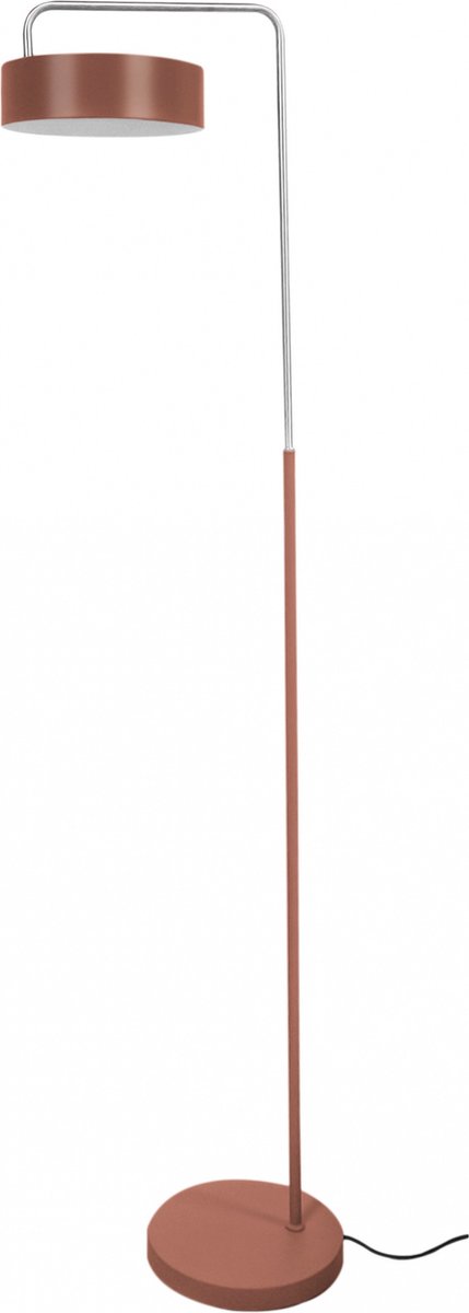Leitmotiv Curve Lamp - Vloerlamp - Ijzer - Ø25 x 154 cm - Rood (warm rood)