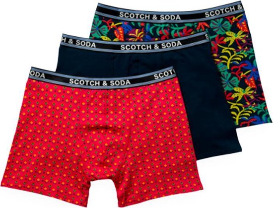 Scotch&Soda - Heren - Classic boxer short with printed waistband -  Multicolor - M | bol.com