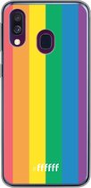 Samsung Galaxy A40 Hoesje Transparant TPU Case - #LGBT #ffffff