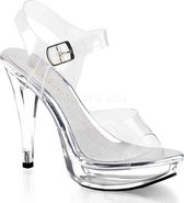 Fabulicious - COCKTAIL-508 Sandaal met enkelband - US 9 - 39 Shoes - Transparant